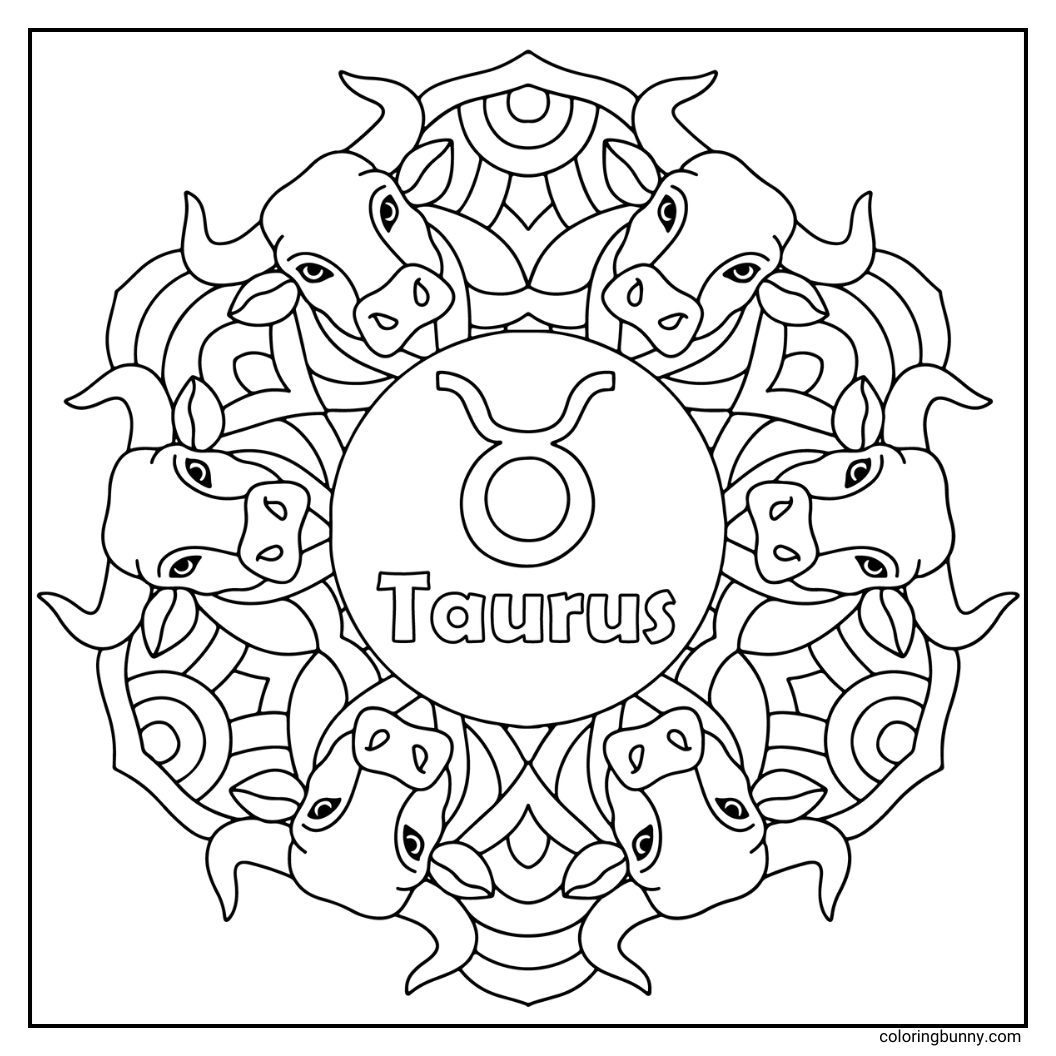 Trang Tô Màu Mandala Cung Kim Ngưu