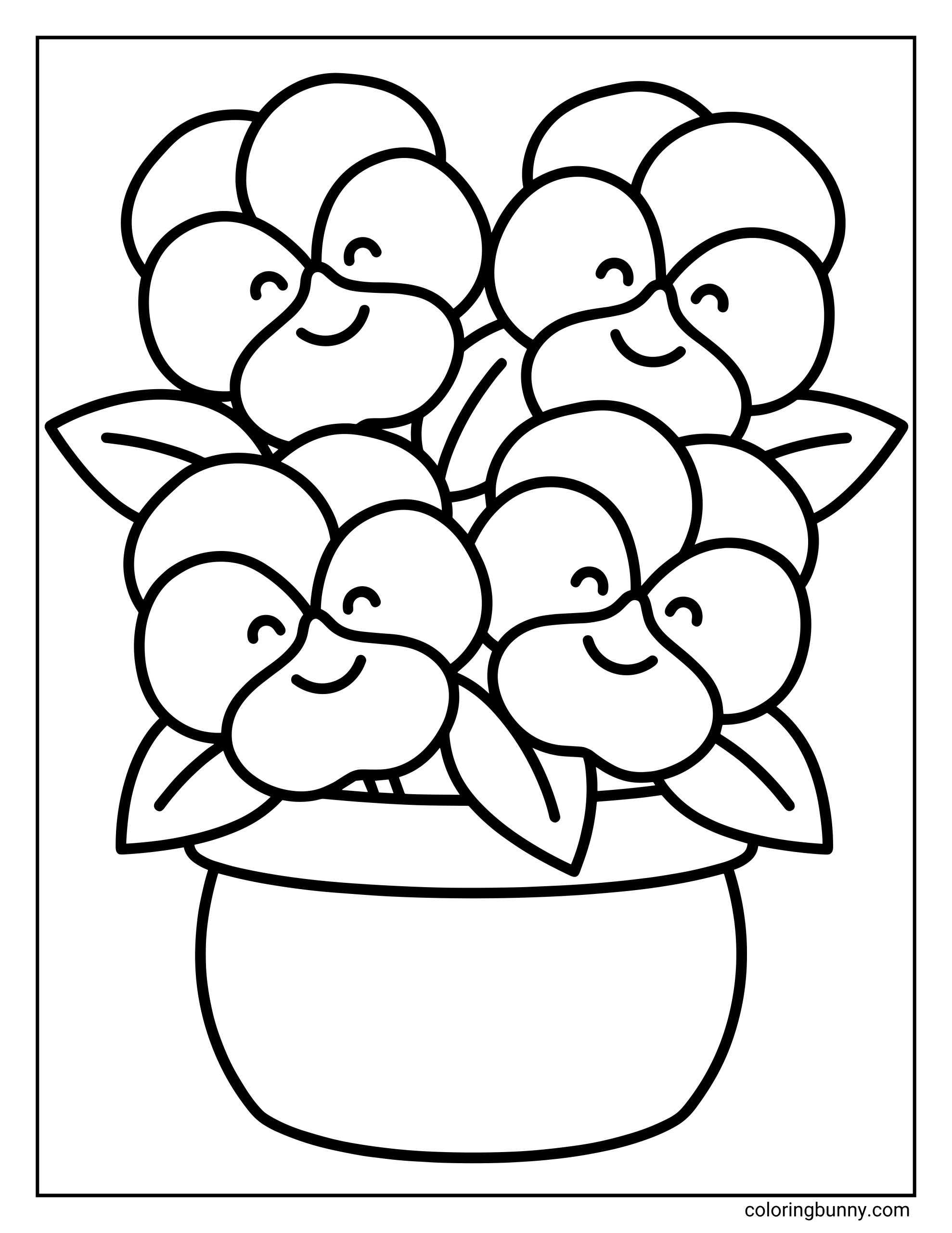 Trang Tô Màu Hoa Pansy Đơn Giản