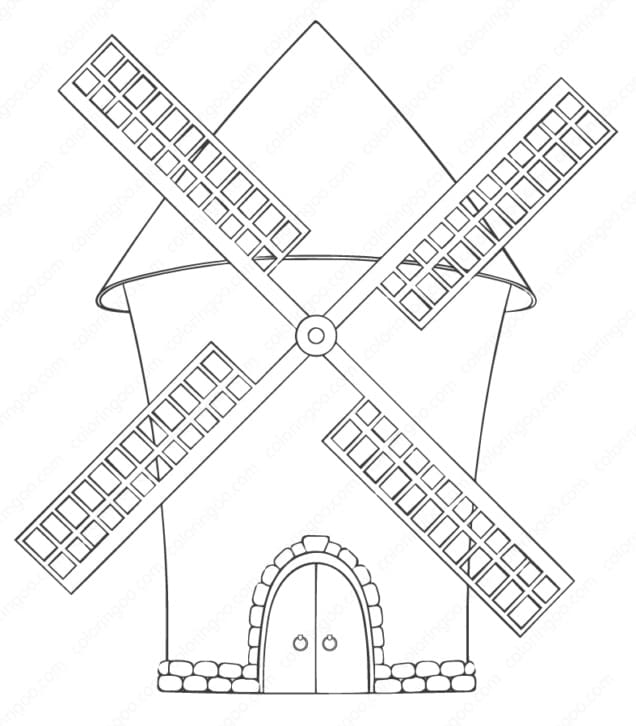 Bé Tô Màu Cối Xay Gió