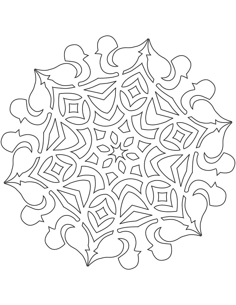 Bông Tuyết Hình Chim Én