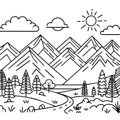 Cảnh Ngọn Núi Hùng Vĩ