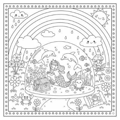 Tranh Tô Màu Cầu Vồng Thần Tiên