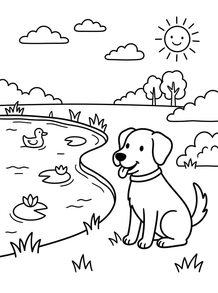 Dog and the Pond