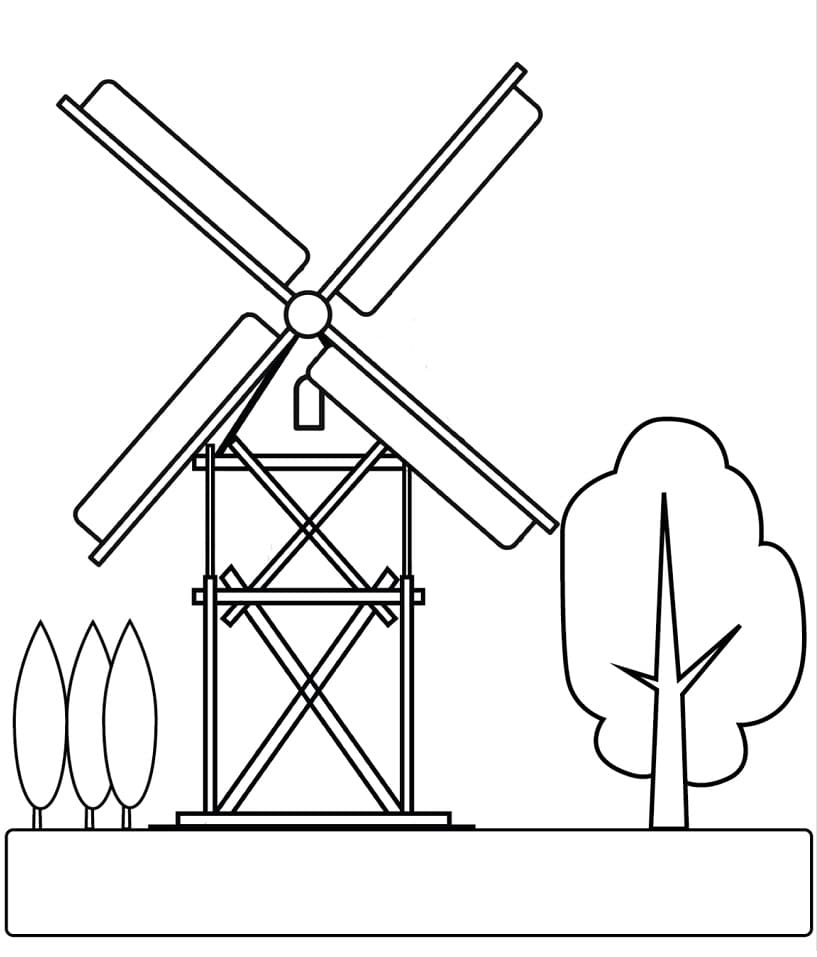 Cối Xay Gió và Cây Xanh