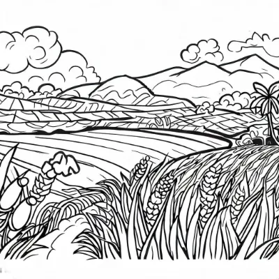 Phong Cảnh Cánh Đồng Lúa Đẹp