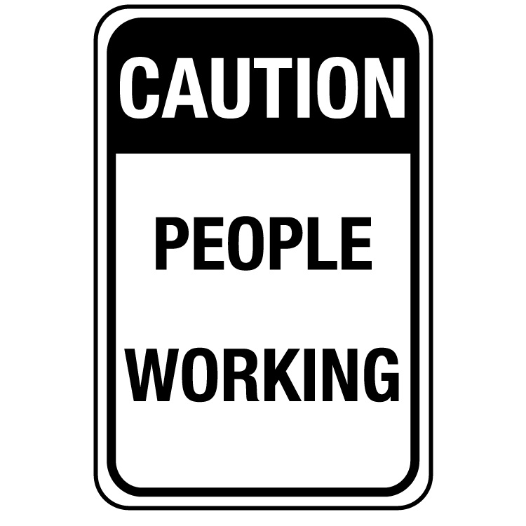 biển cảnh báo có người