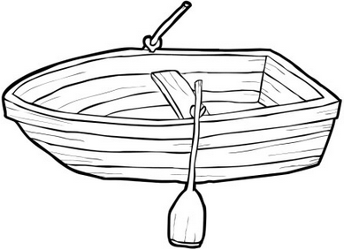 chiếc thuyền gỗ nhỏ