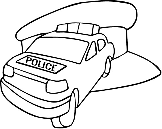 ô tô cảnh sát đồ chơi trước mũ