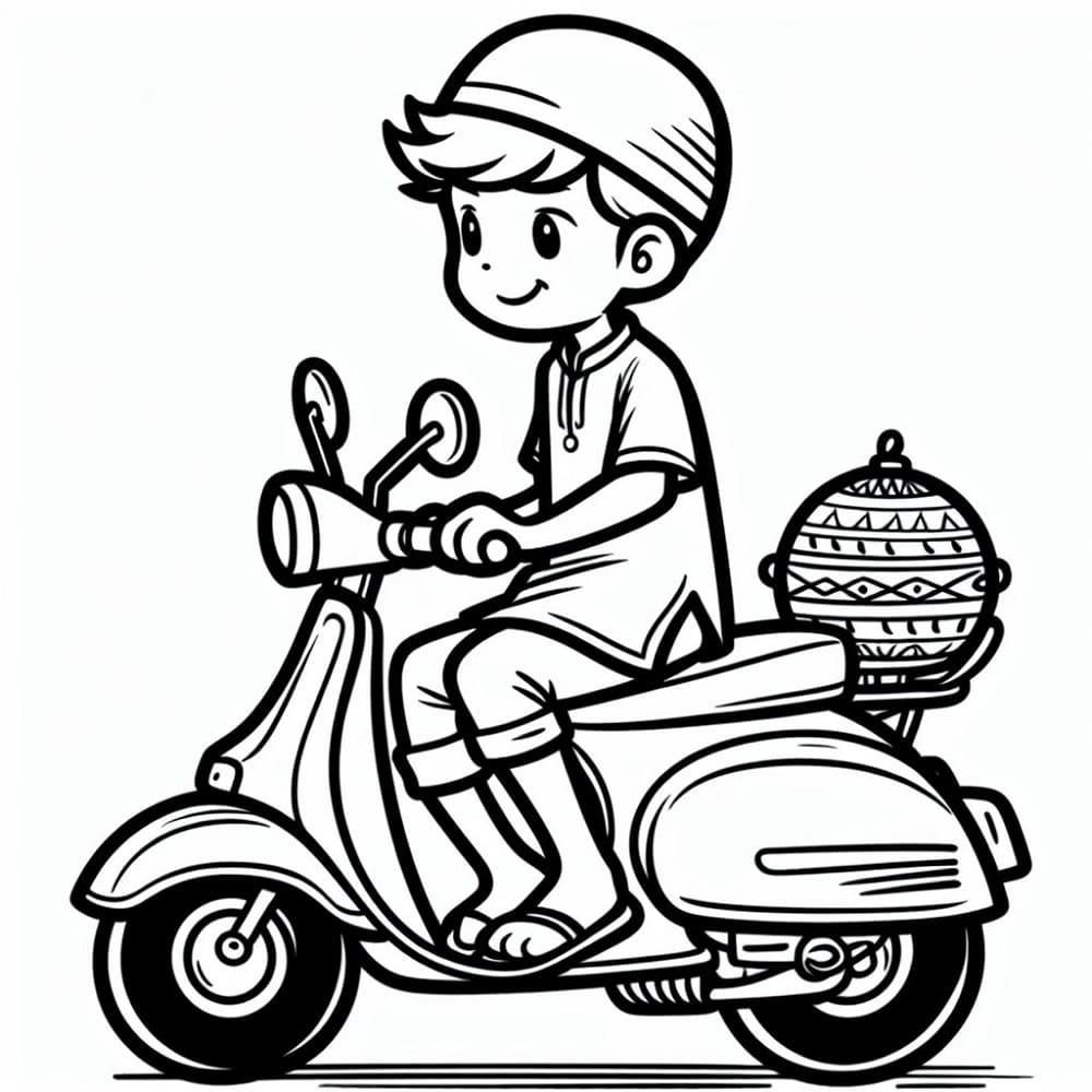 Cậu Bé Lái Xe Gắn Máy