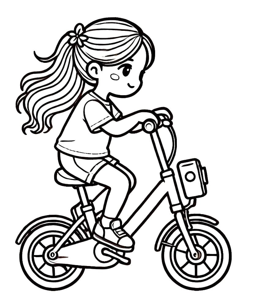 Cô Bé Đi Xe Đạp Điện