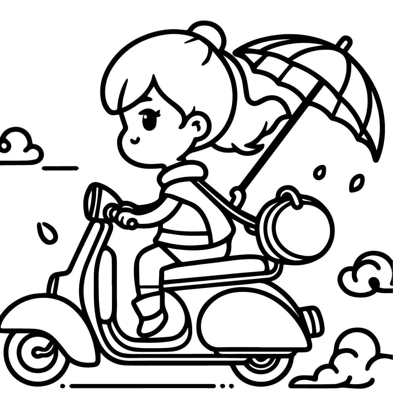 Cô Gái Đi Xe Tay Ga