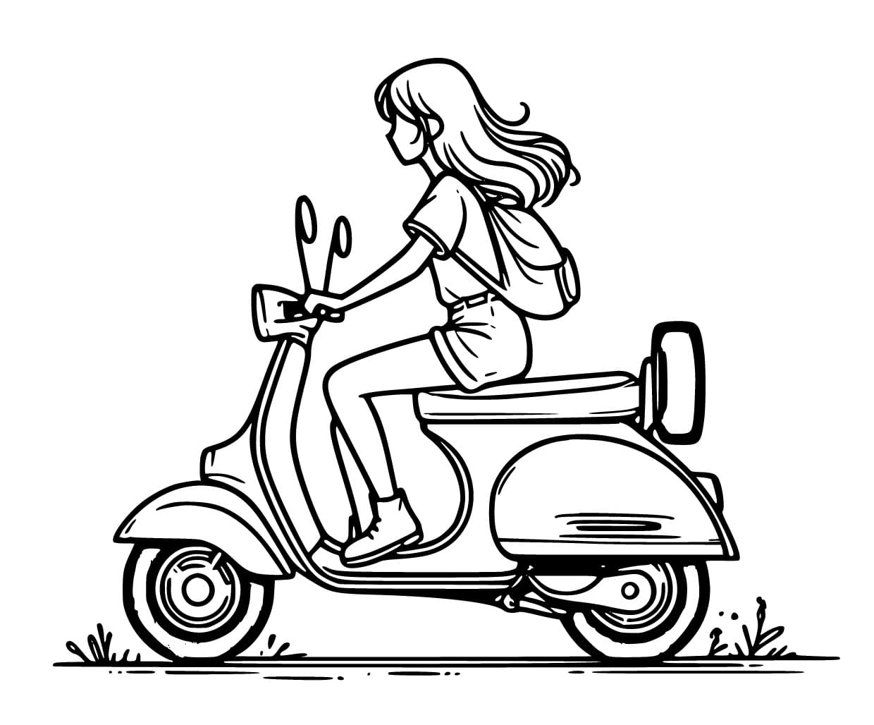 Cô Gái Trên Xe Gắn Máy