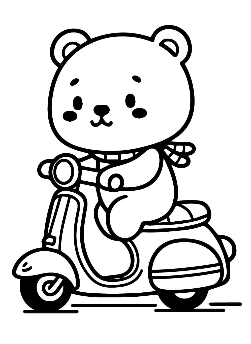 Con Gấu Đi Xe Tay Ga