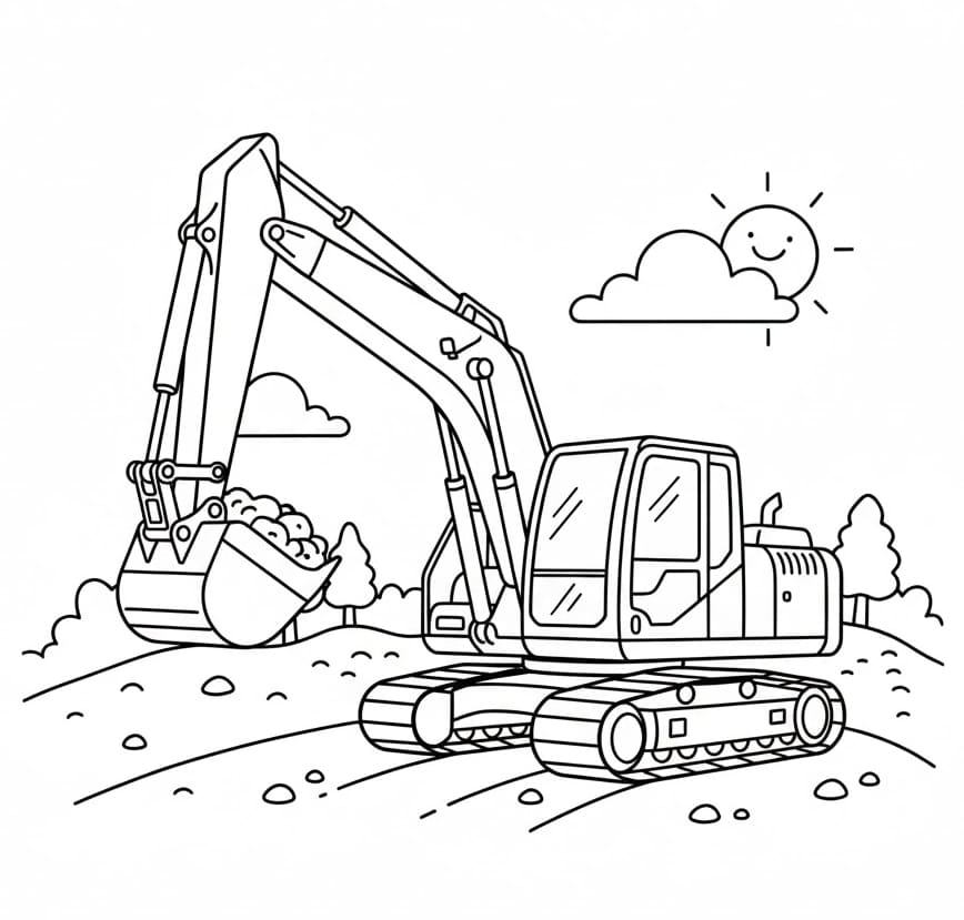 Máy Xúc Đào Đồi Đất