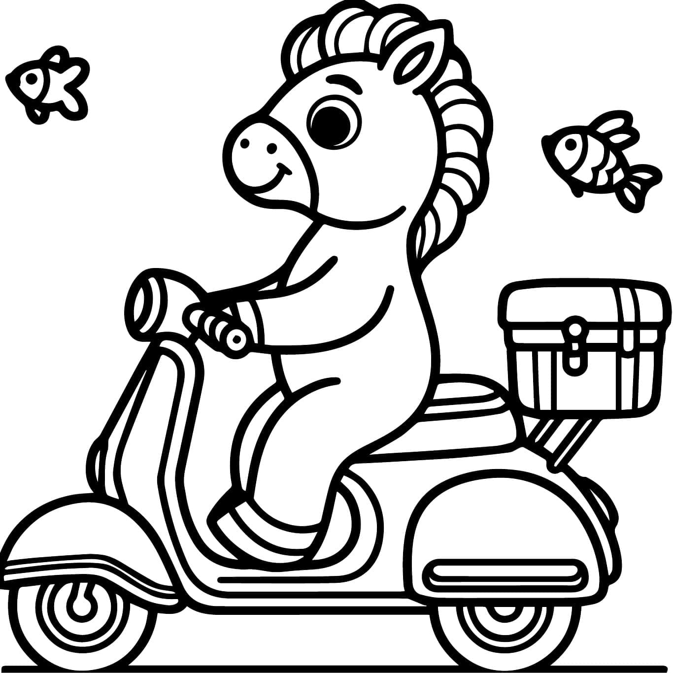 Ngựa Lái Xe Tay Ga