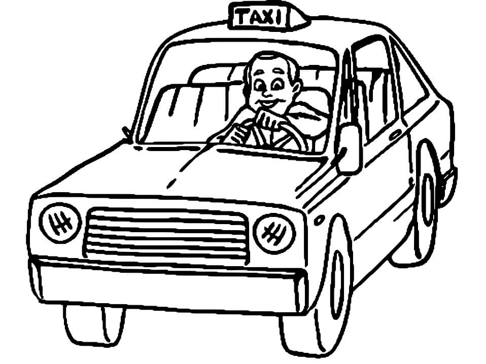 Tài Xế Lái Xe Taxi Trên Đường