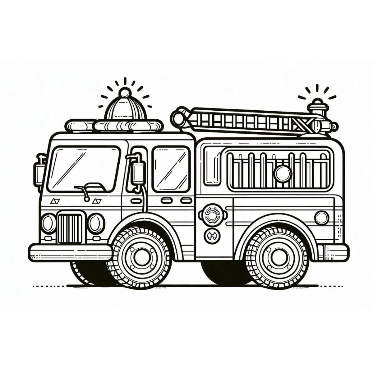 Vẽ Xe Cứu Hỏa