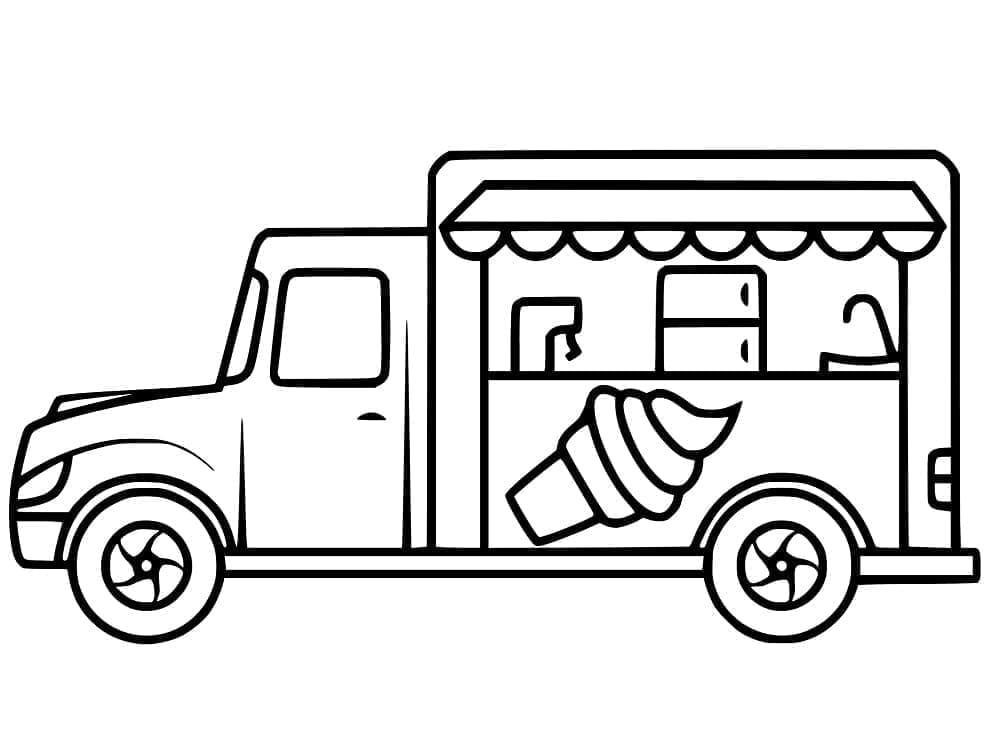 Xe Bán Kem Đẹp và Đơn Giản