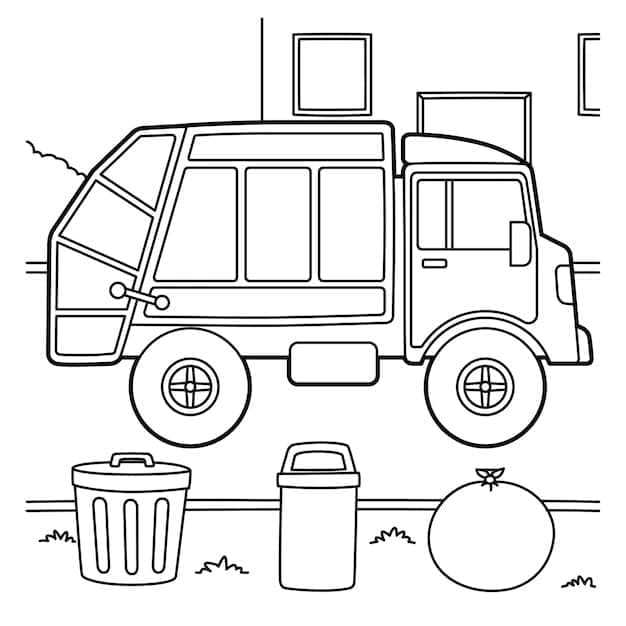 Xe Chở Rác Trên Đường