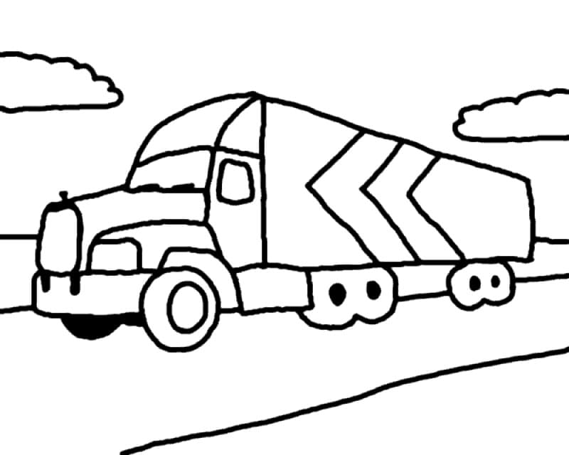 Xe Container Chạy Trên Đường