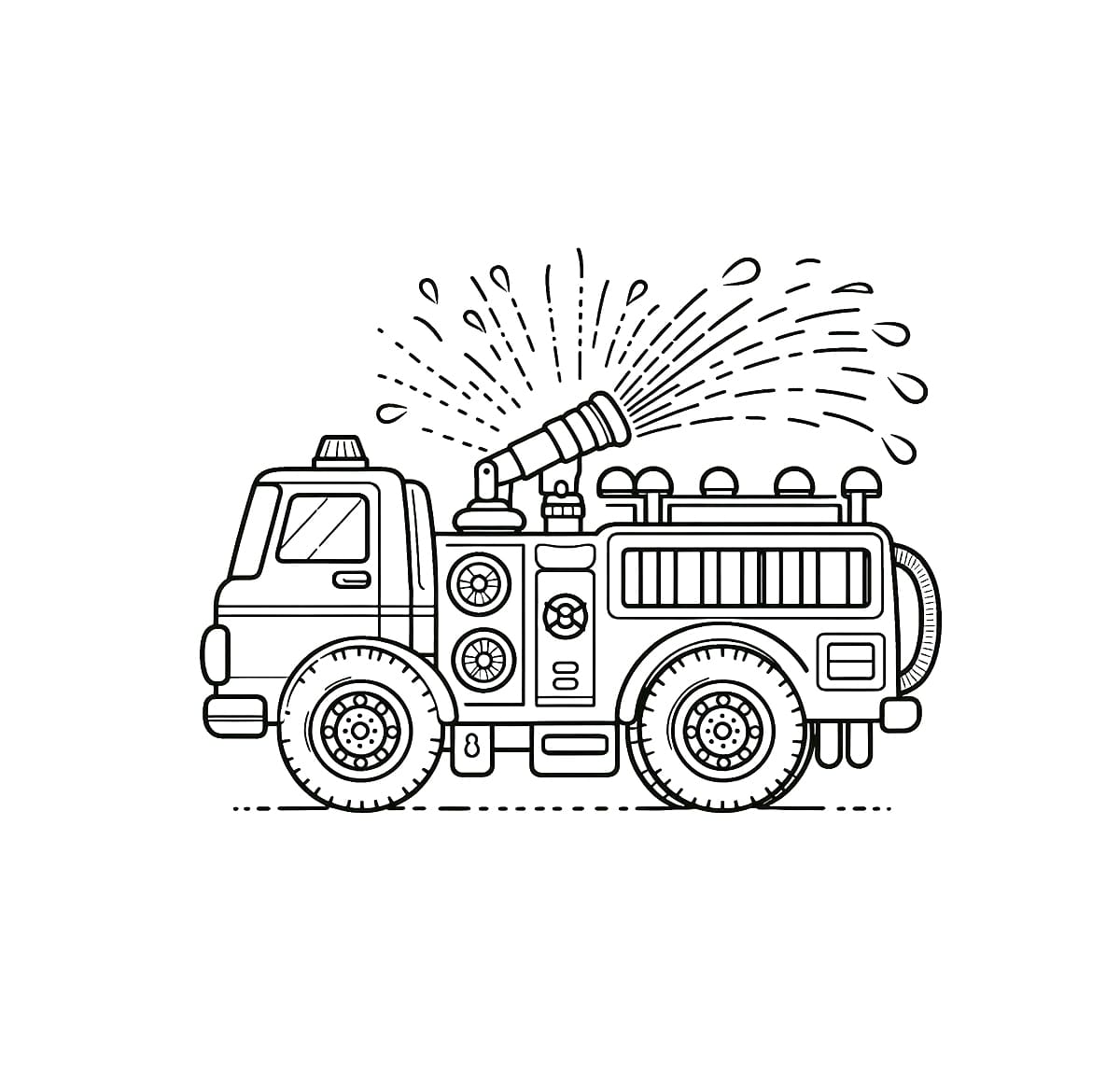 Xe Cứu Hỏa Đang Làm Việc