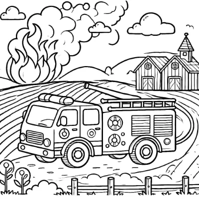 Xe Cứu Hỏa Và Đám Cháy Lớn