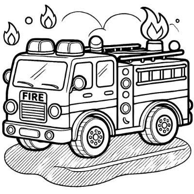 Xe Cứu Hỏa Và Ngọn Lửa