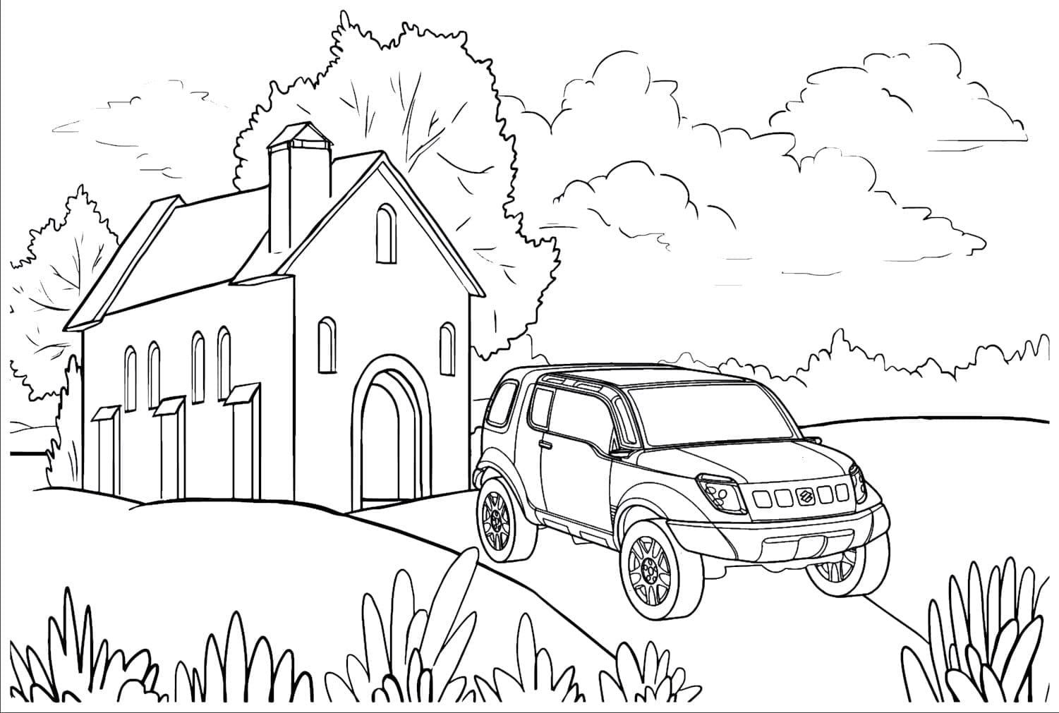 Xe Suzuki Đi Trên Đường