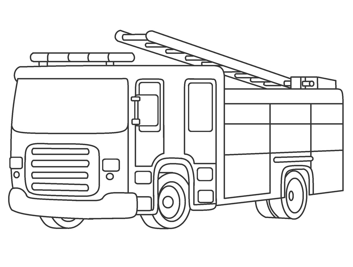 xe cứu hỏa và thang