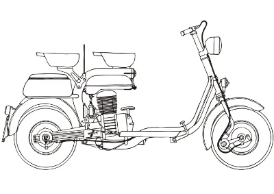 xe tay ga lambretta 125e