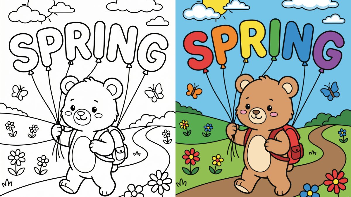 Trang Tô Màu Mùa Xuân