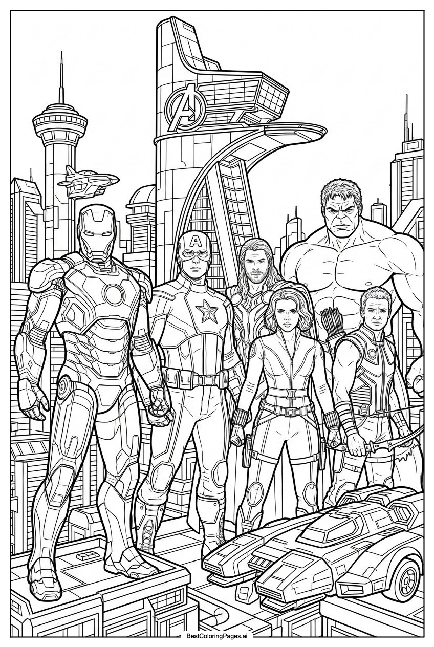 Avengers assemble at headquarters