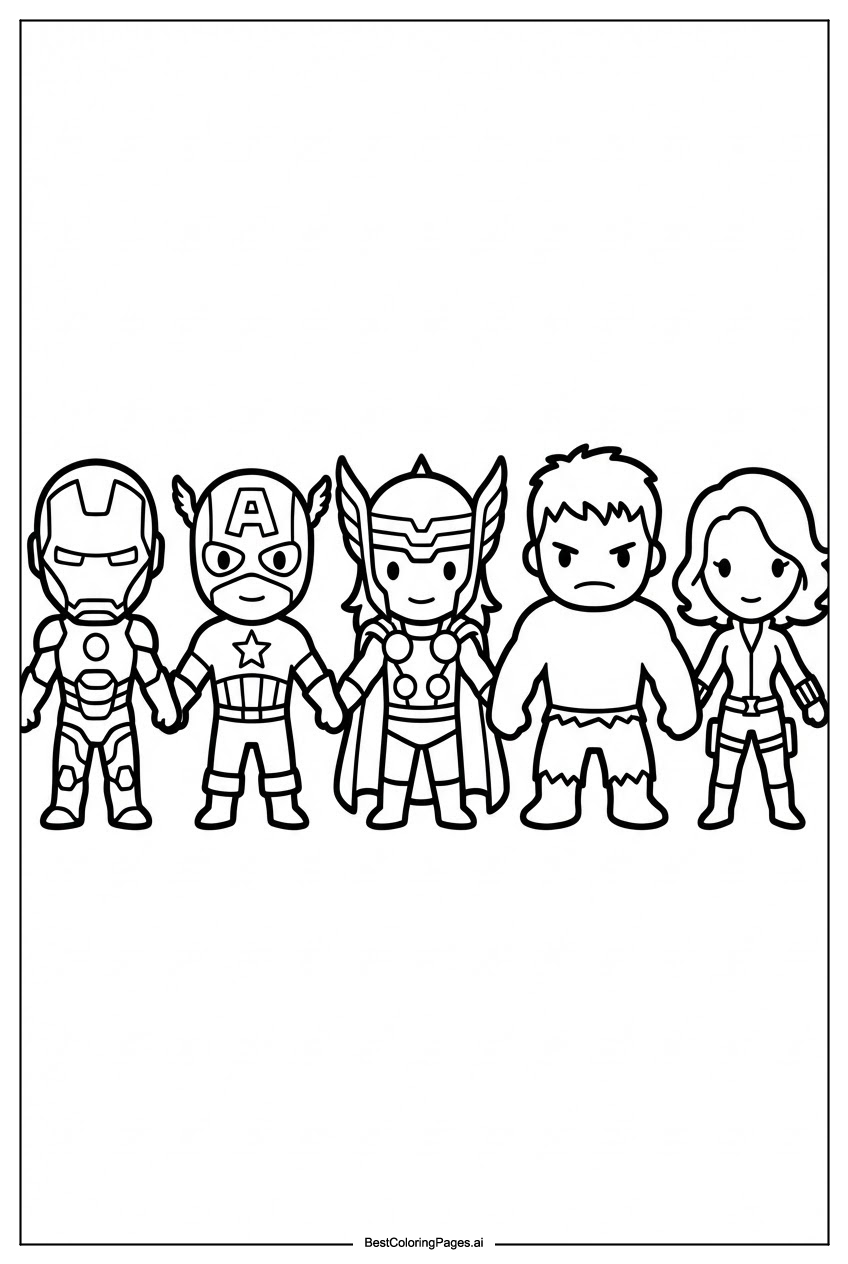 Avengers holding hands