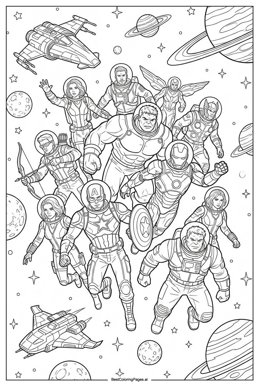 Avengers in space mission