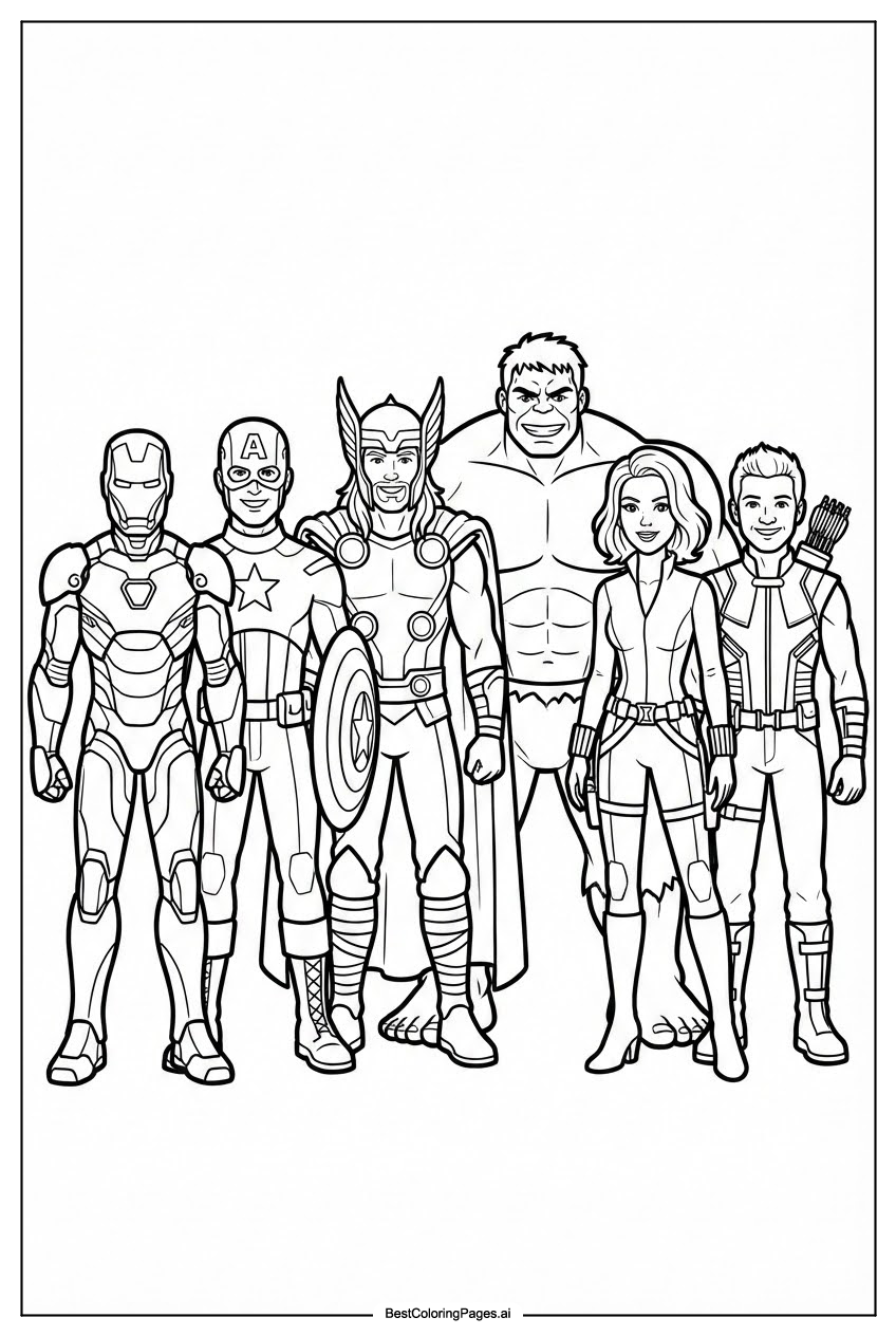 Avengers smiling