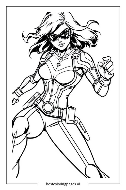 Black widow ready for action