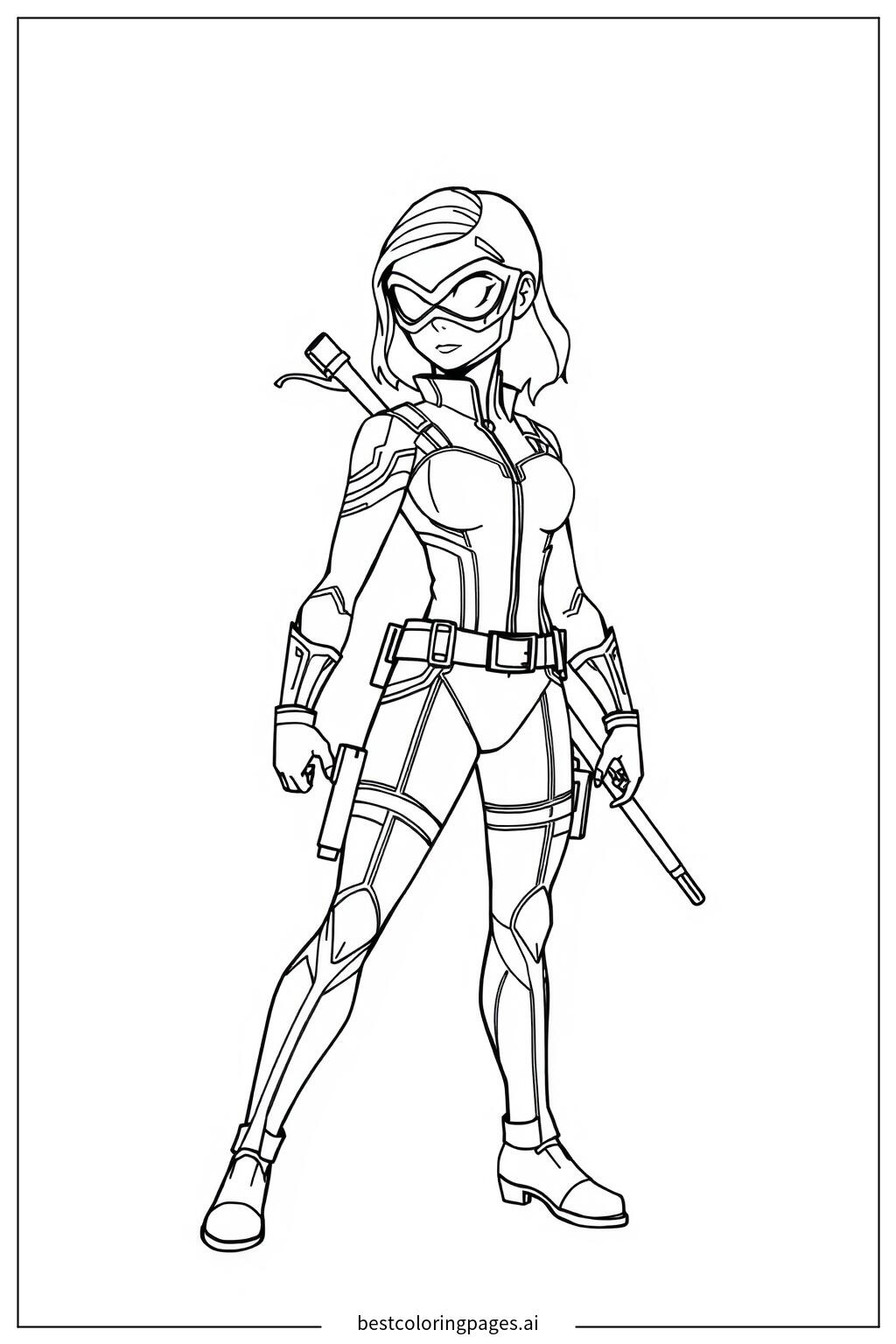 Black widow standing ready