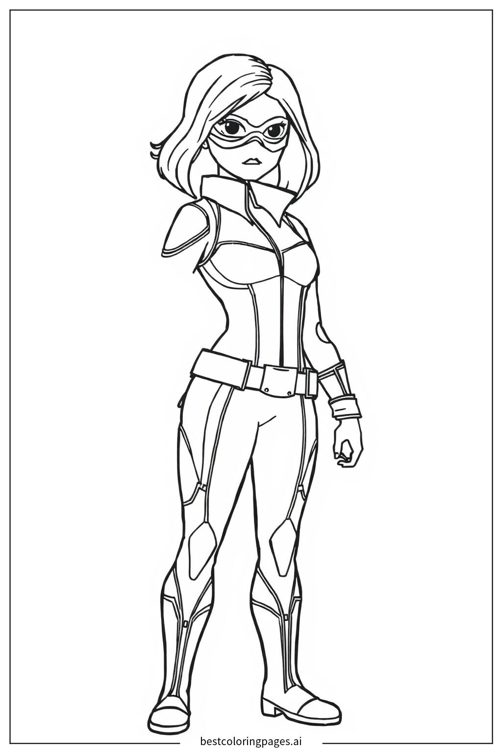 Black widow standing
