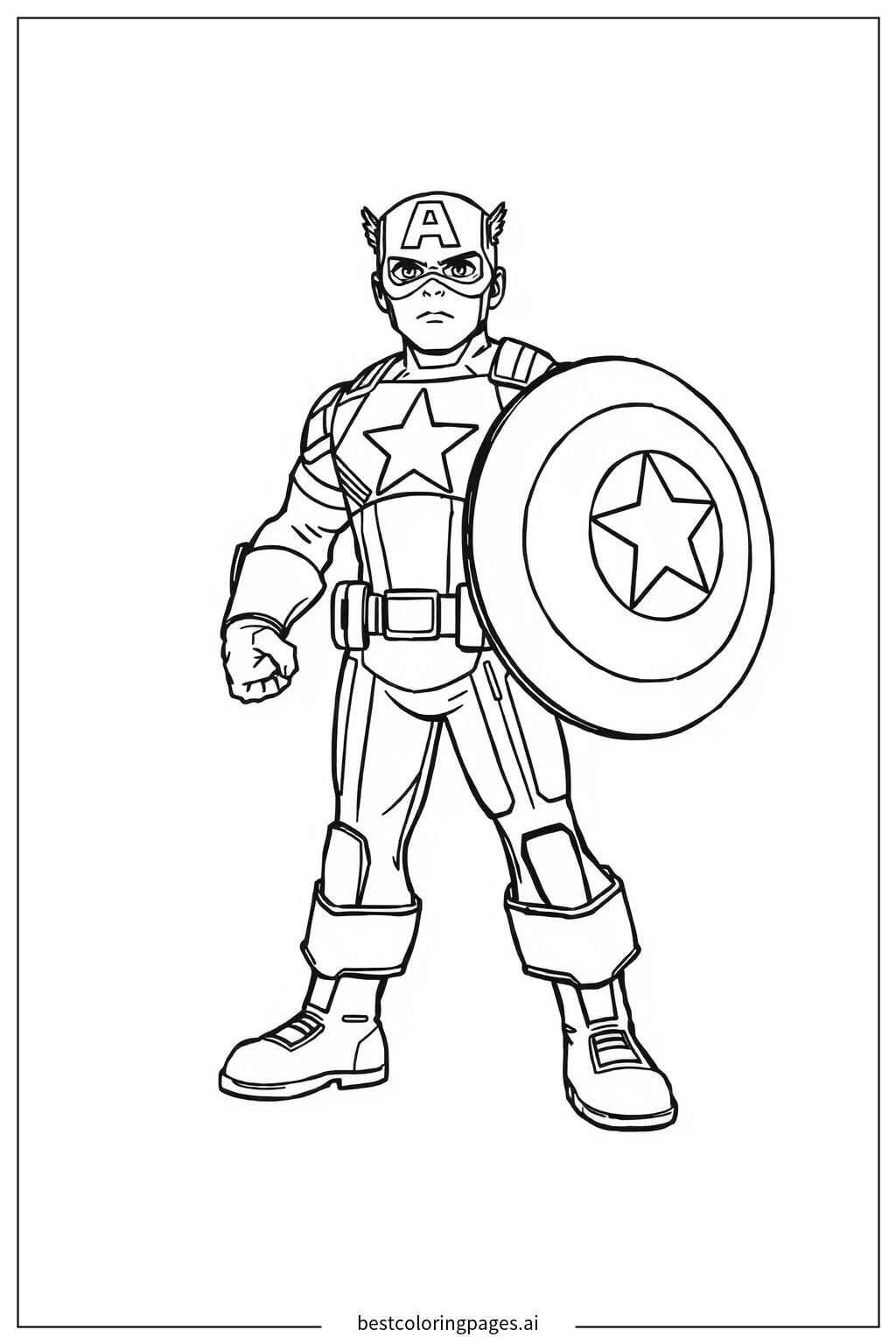 Captain america shield pose