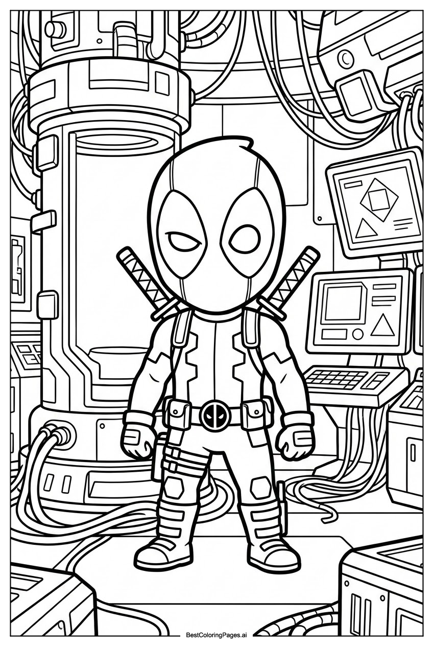 Deadpool in sci fi lab