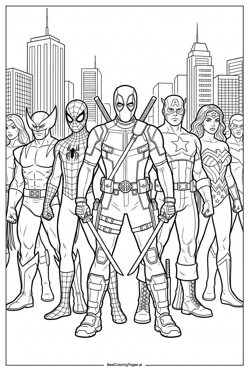 Deadpool with team