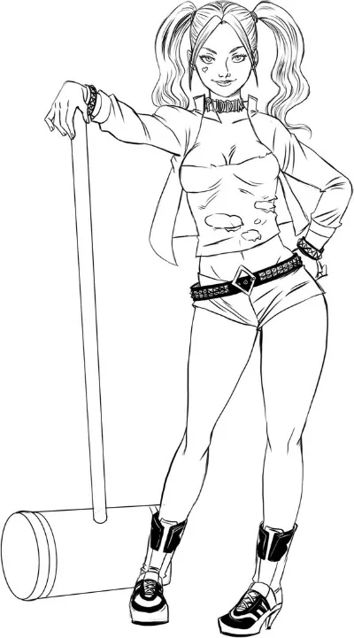 harley quinn với cái búa