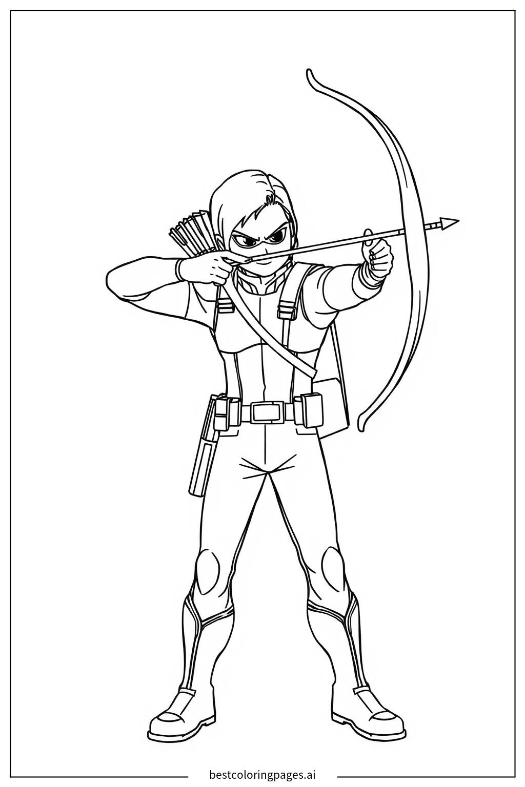 Hawkeye aiming arrow
