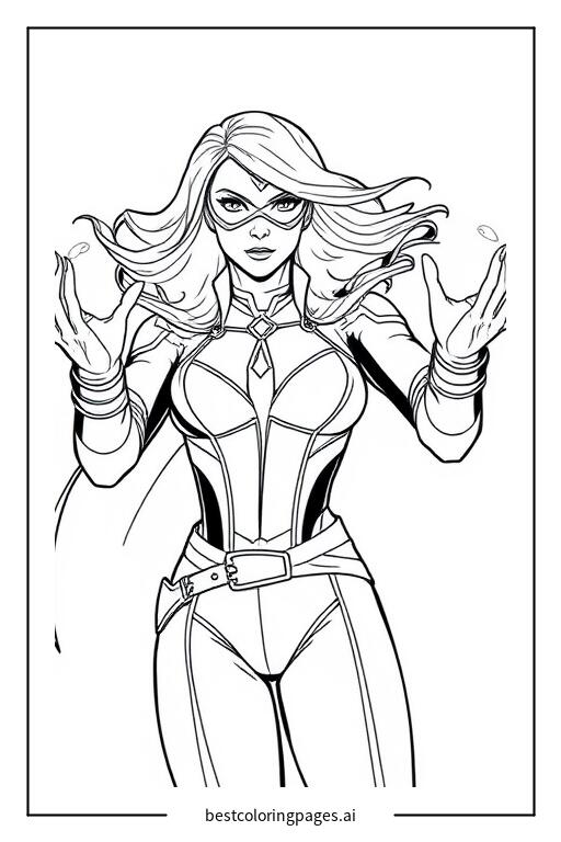 Scarlet witch using her powers