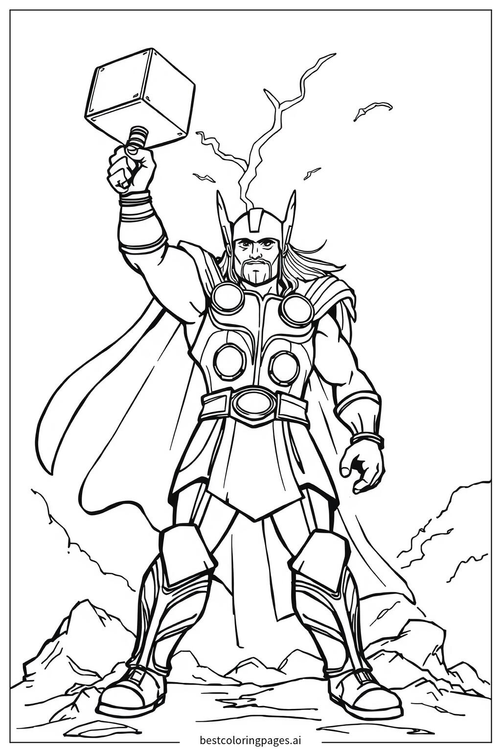 Thor summoning lightning