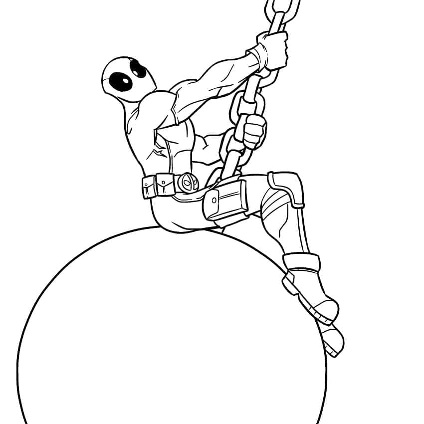 Deadpool Ngồi Trên Quả Bóng