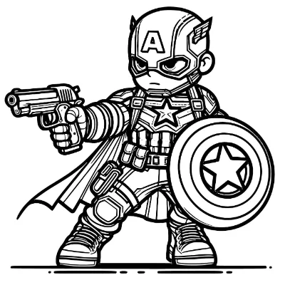 Đội Trưởng Mĩ Cầm Súng