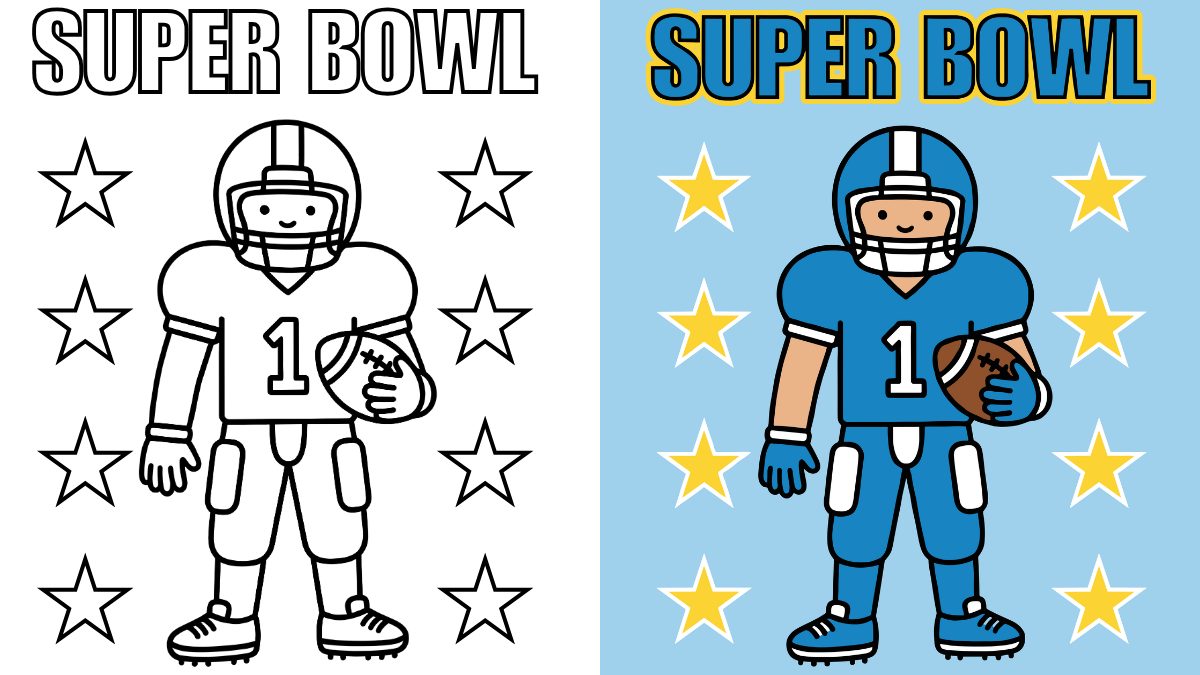 Trang Tô Màu Super Bowl NFL