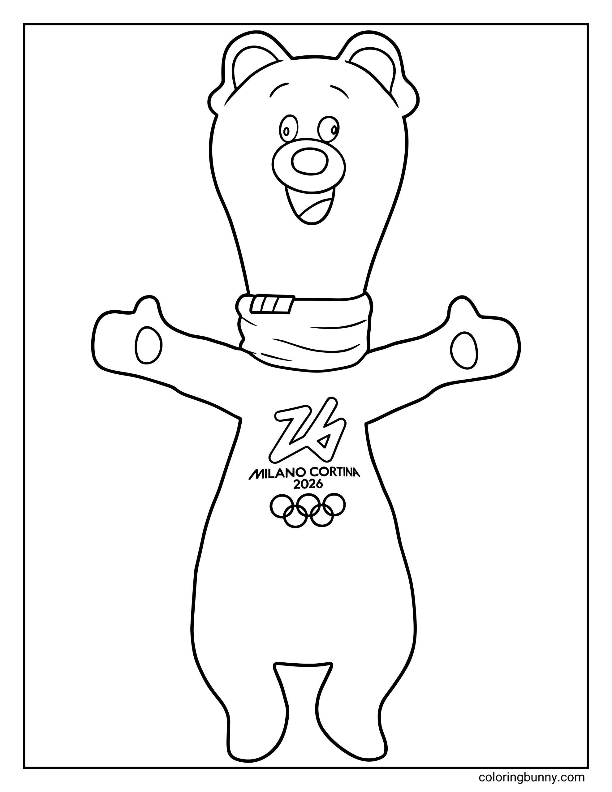 Trang Tô Màu Linh Vật Thế Vận Hội Mùa Đông 2026