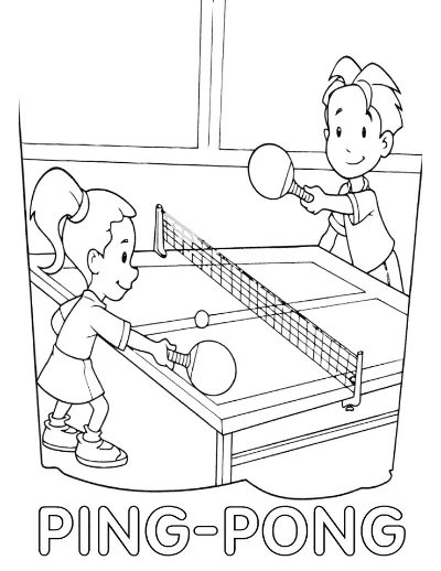 2 cô cậu bé chơi bóng bàn